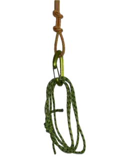 A cordelette tied with a double fisherman's knot
