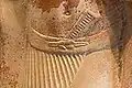 Detail of Egyptian statue dating from 2350 BC depicting a reef knot securing a belt