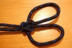Rigid double splayed loop in the bight