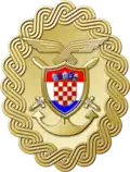 Croatian interlace bordering the Seal of Armed Chief of General Staff of the Armed Forces of Croatia