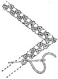 Zig-zag coral stitch